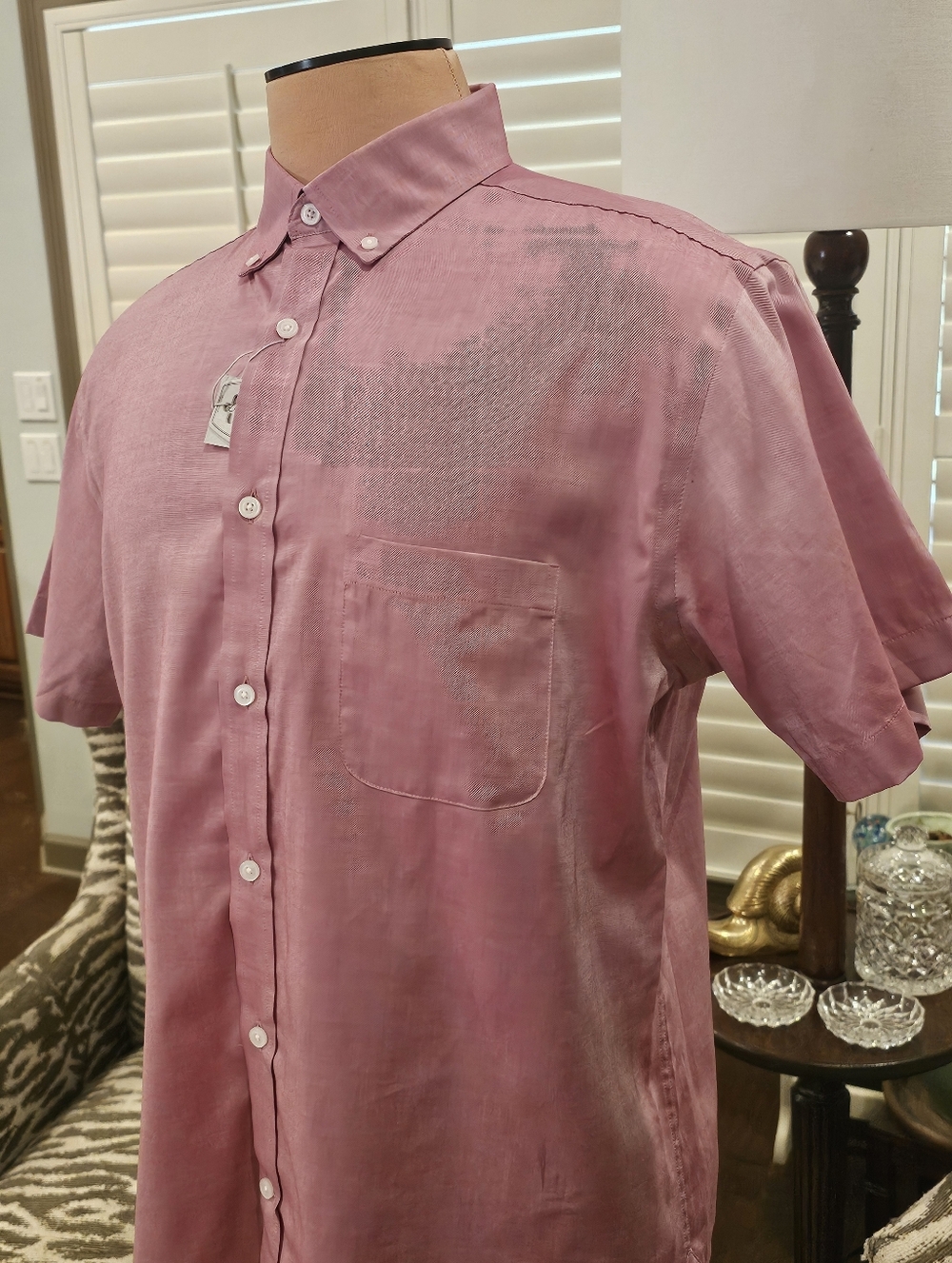 NEW Daniel Cremieux Washed Out Red S/S Button-up Shirt Large